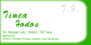timea hodos business card